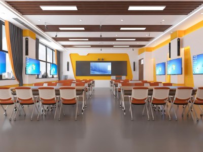 现代多媒体教室3D模型下载